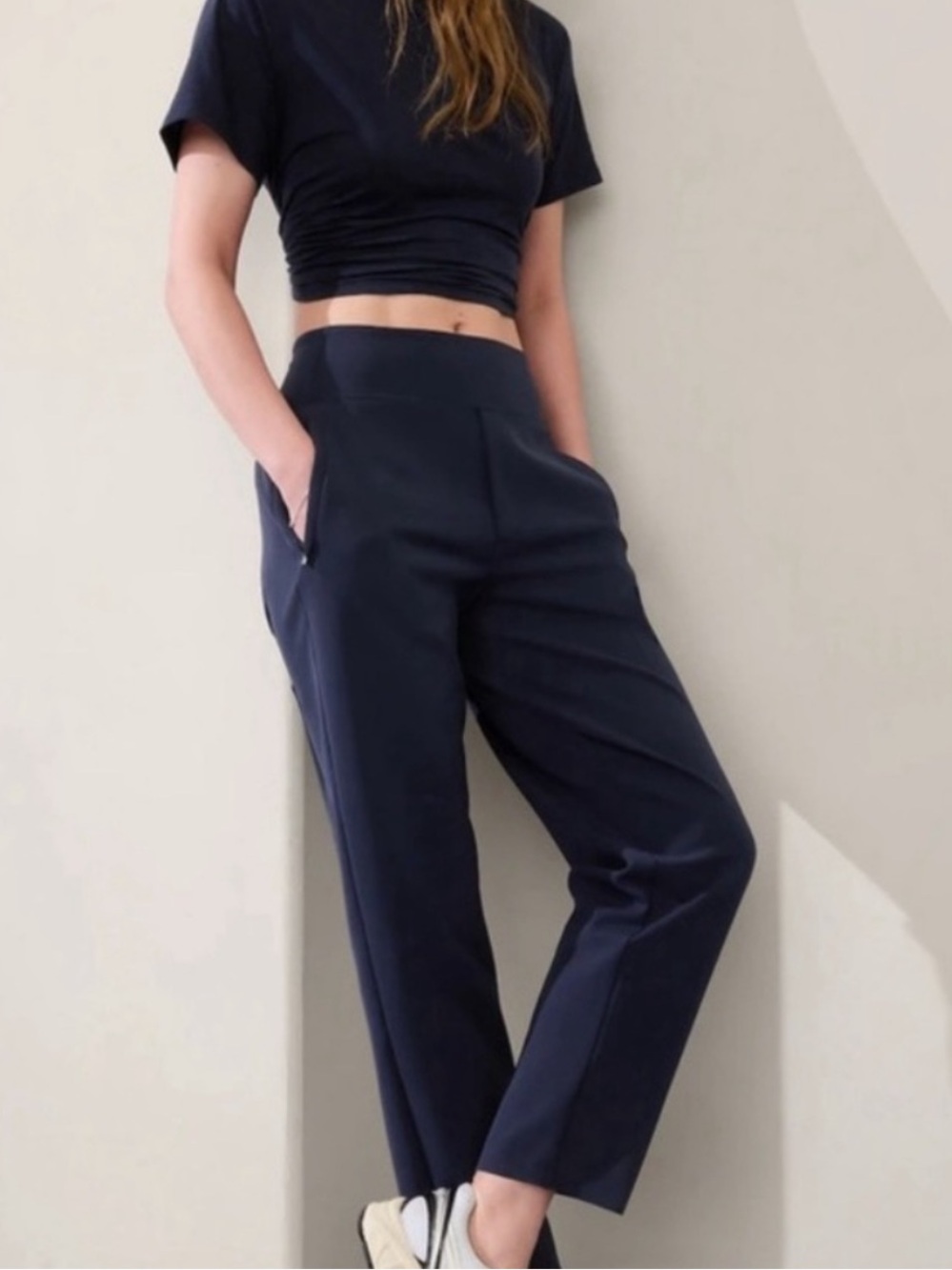 Athleta Endless High Rise Pants EUC Size 8 Blue
